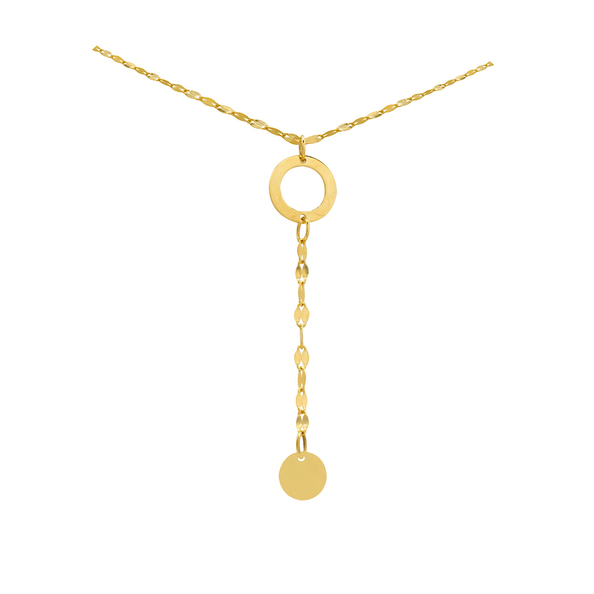 Séchic 14k Fancy Chain Y Necklace