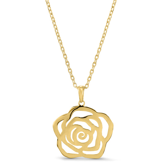 Séchic 14k Rose Pendant Necklace