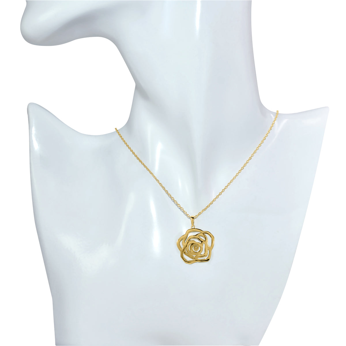 Séchic 14k Rose Pendant Necklace