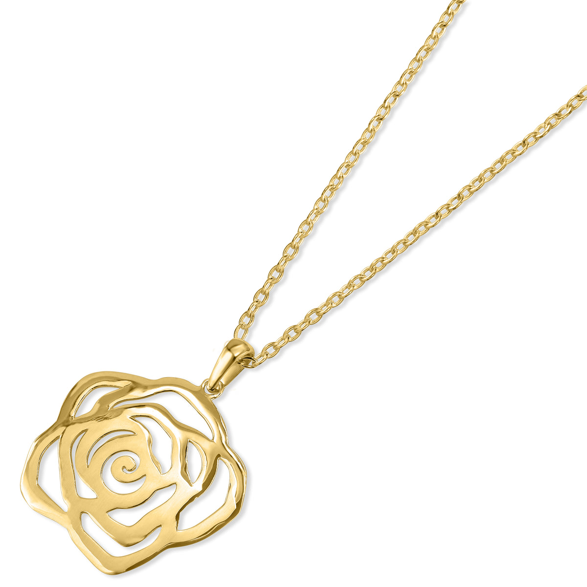 Séchic 14k Rose Pendant Necklace