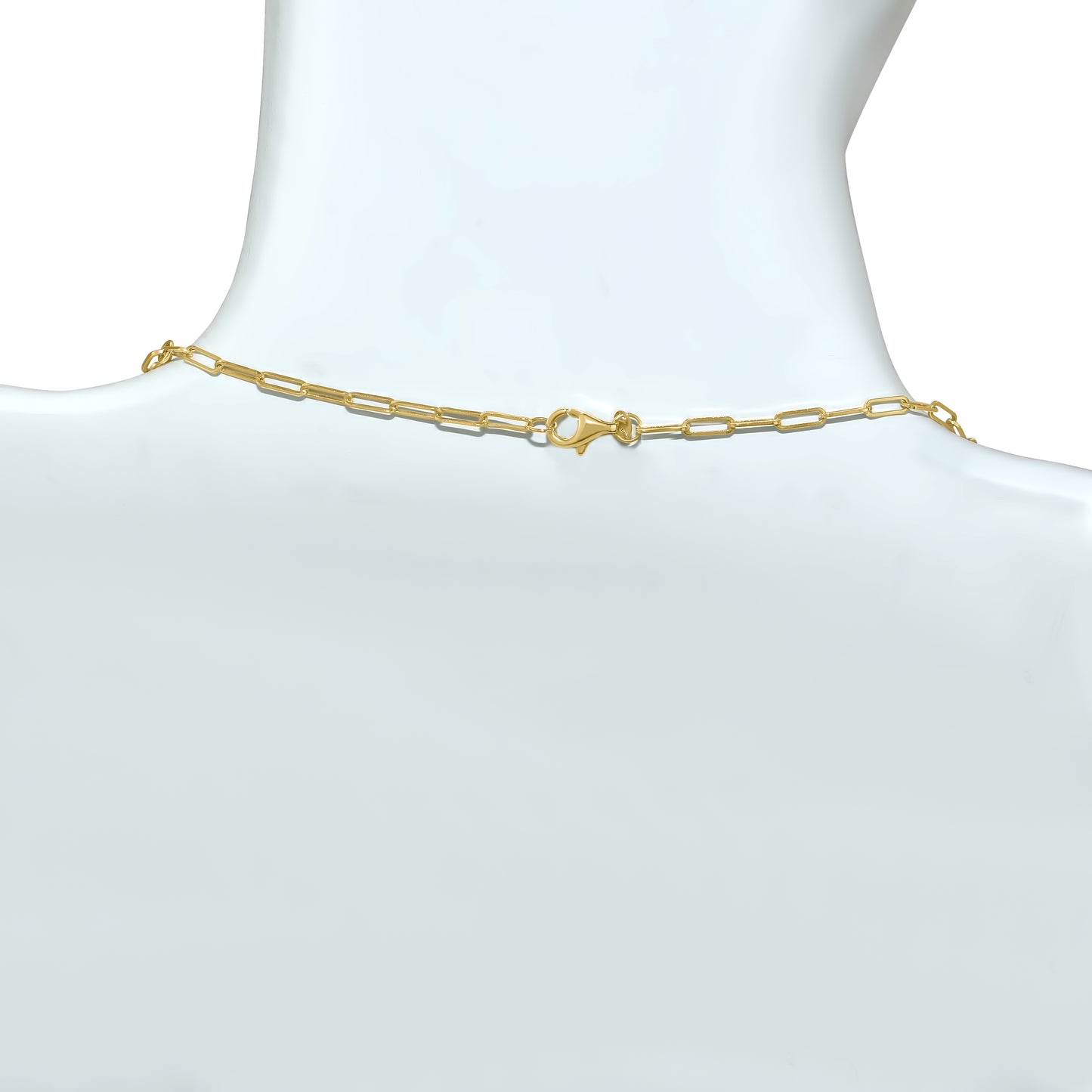 Séchic 14k Paperclip Mixed Gauge Adjustable Chain Necklace 18"