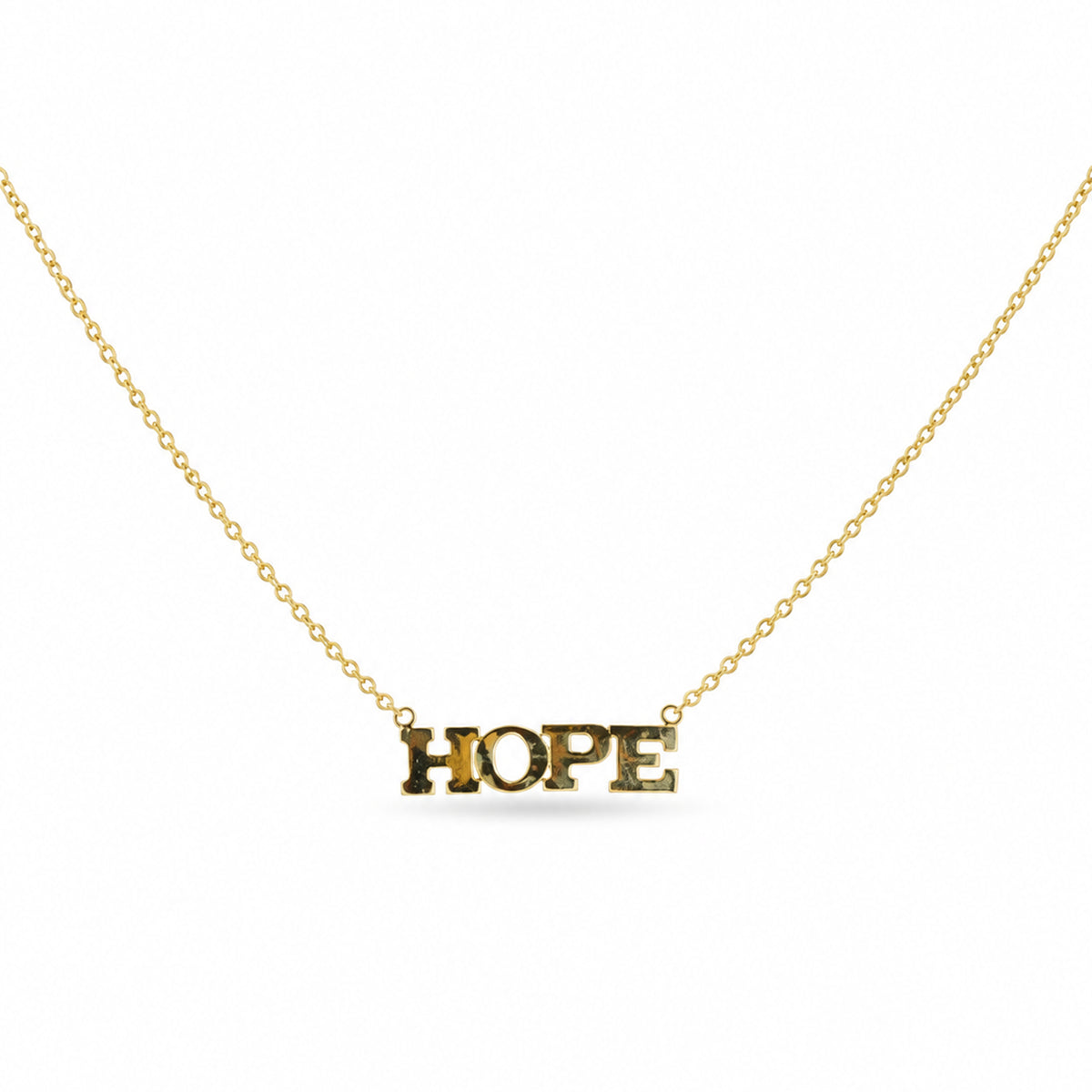 Séchic 14k HOPE Letter Necklace