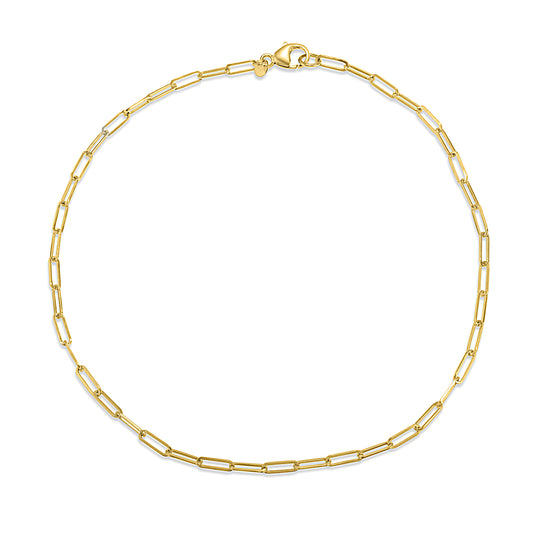 Séchic 14k Paperclip Anklet