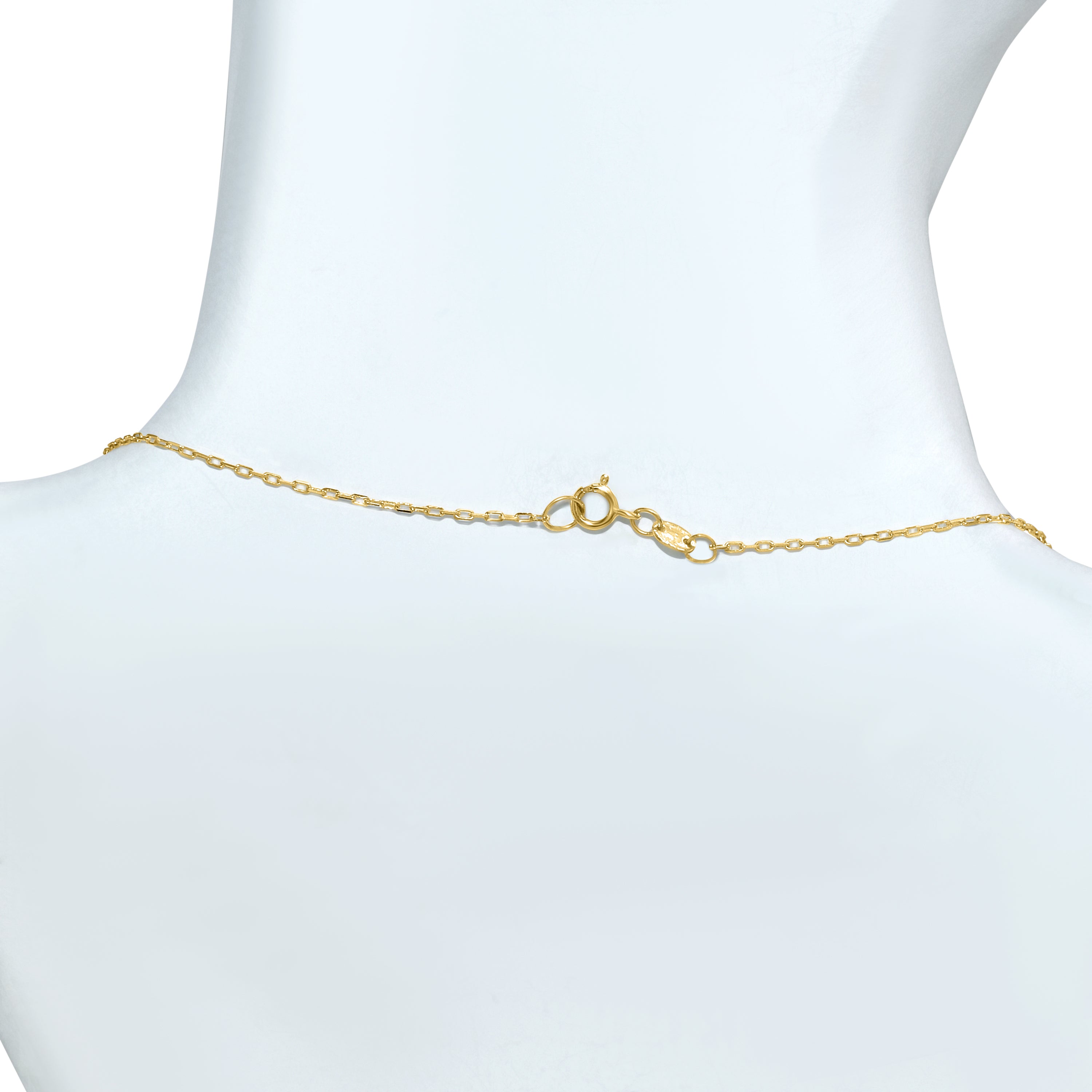 Séchic 14k Long Open Triangle Diamond Pendant (Ridge) Necklace