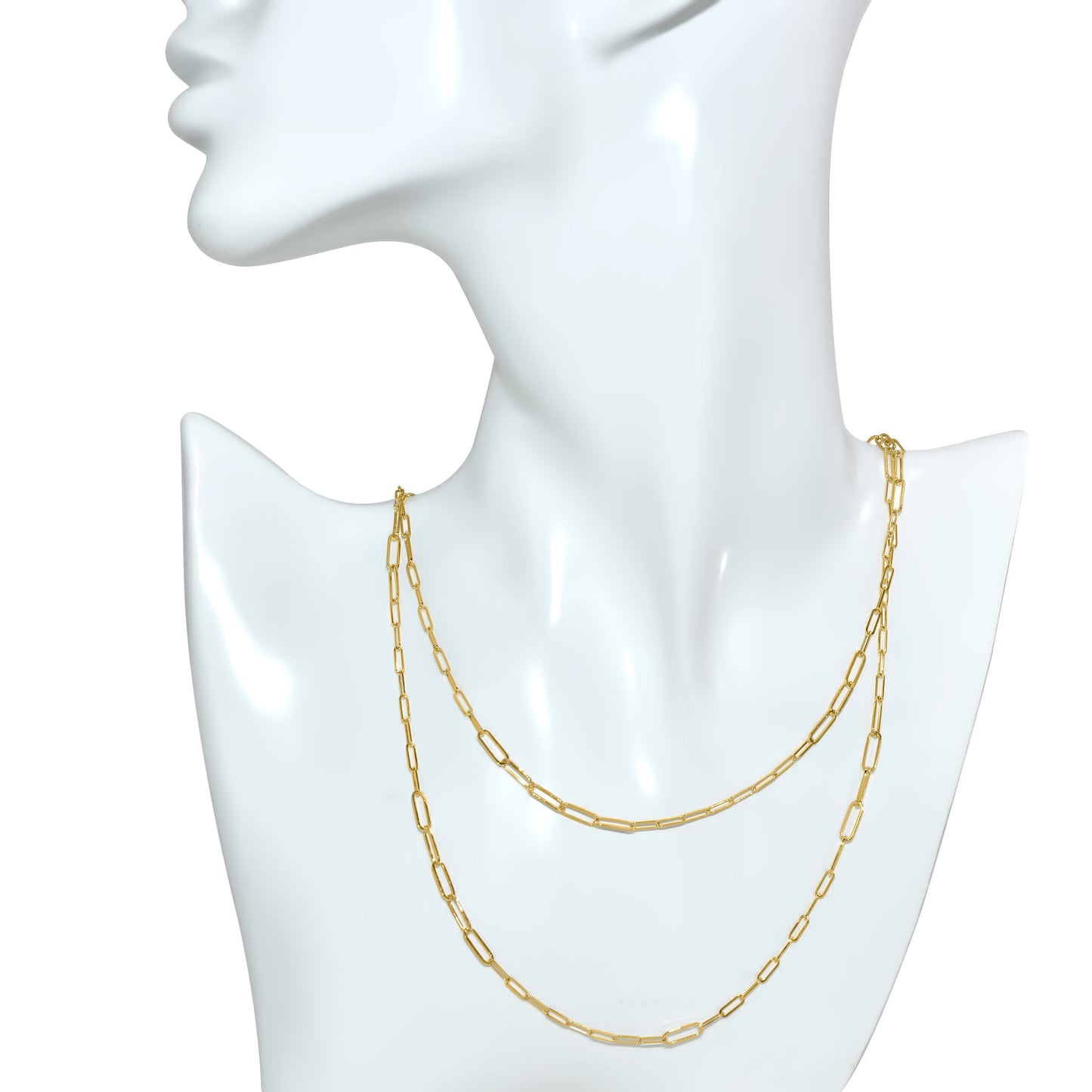 Séchic 14k Mixed Paperclip Chain