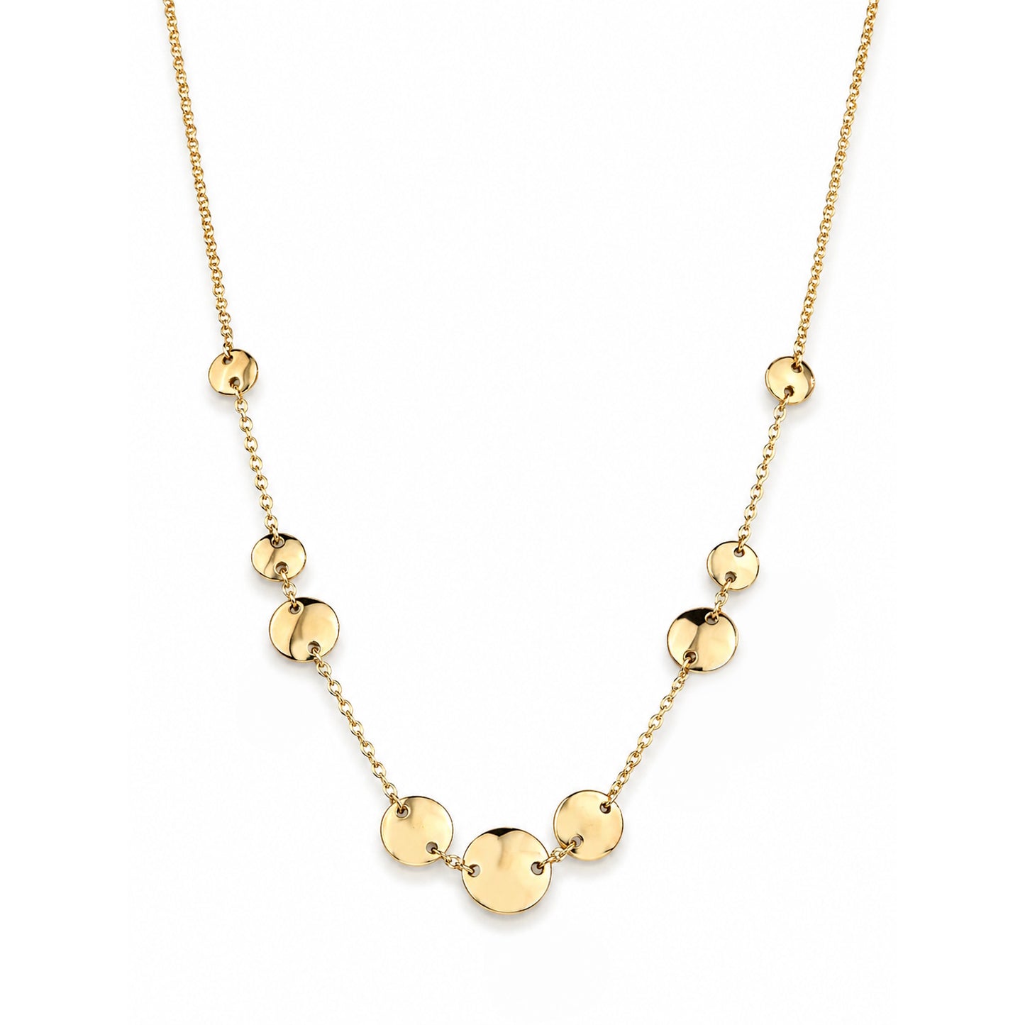 Séchic 14k Coin Station Link Necklace