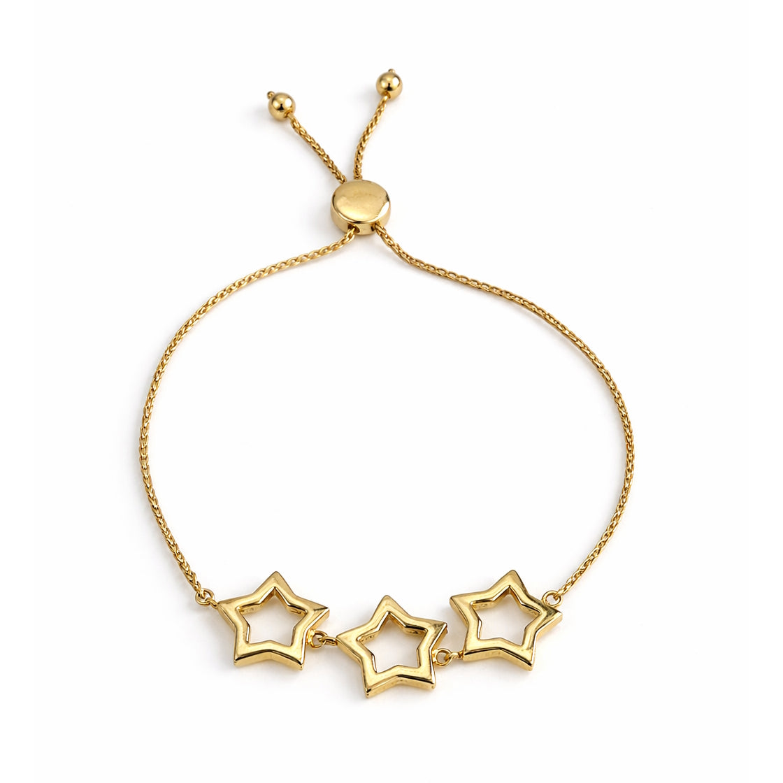 Séchic 14k Stars Adjustable Bracelet