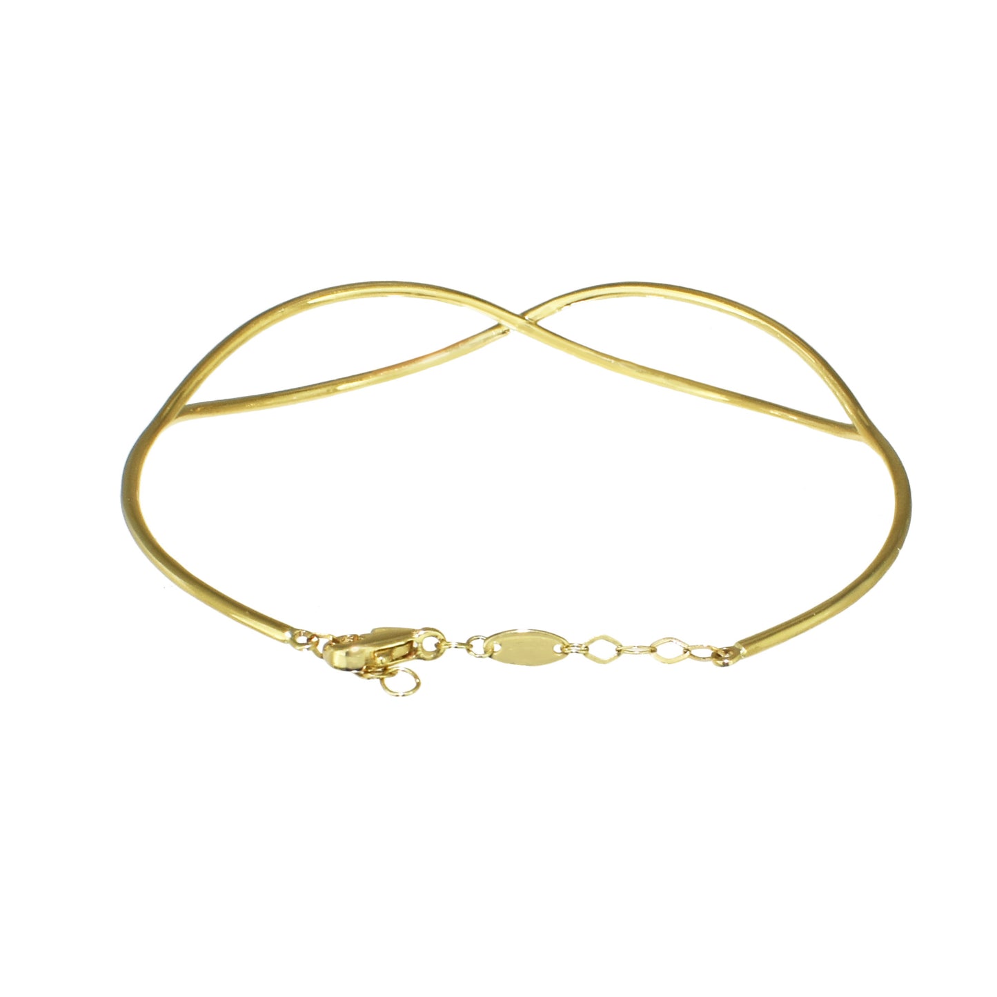 Séchic 14k Wire Intertwined Bangle with Lobster Closure 7.5"