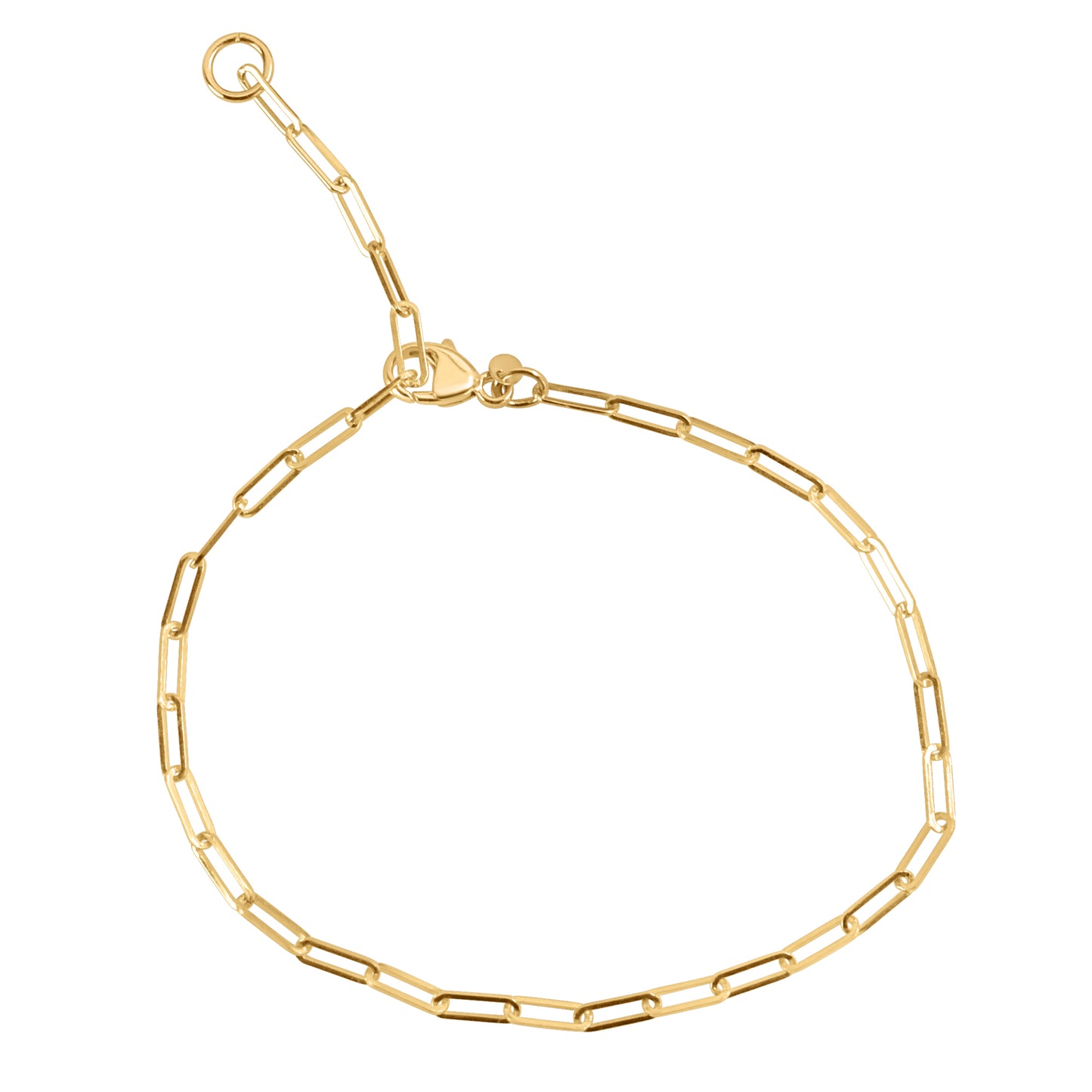 14k Paperclip Bracelet 7.5"