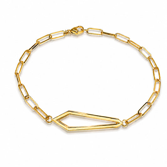 Séchic 14k Open Fancy Bar Adjustable Bracelet