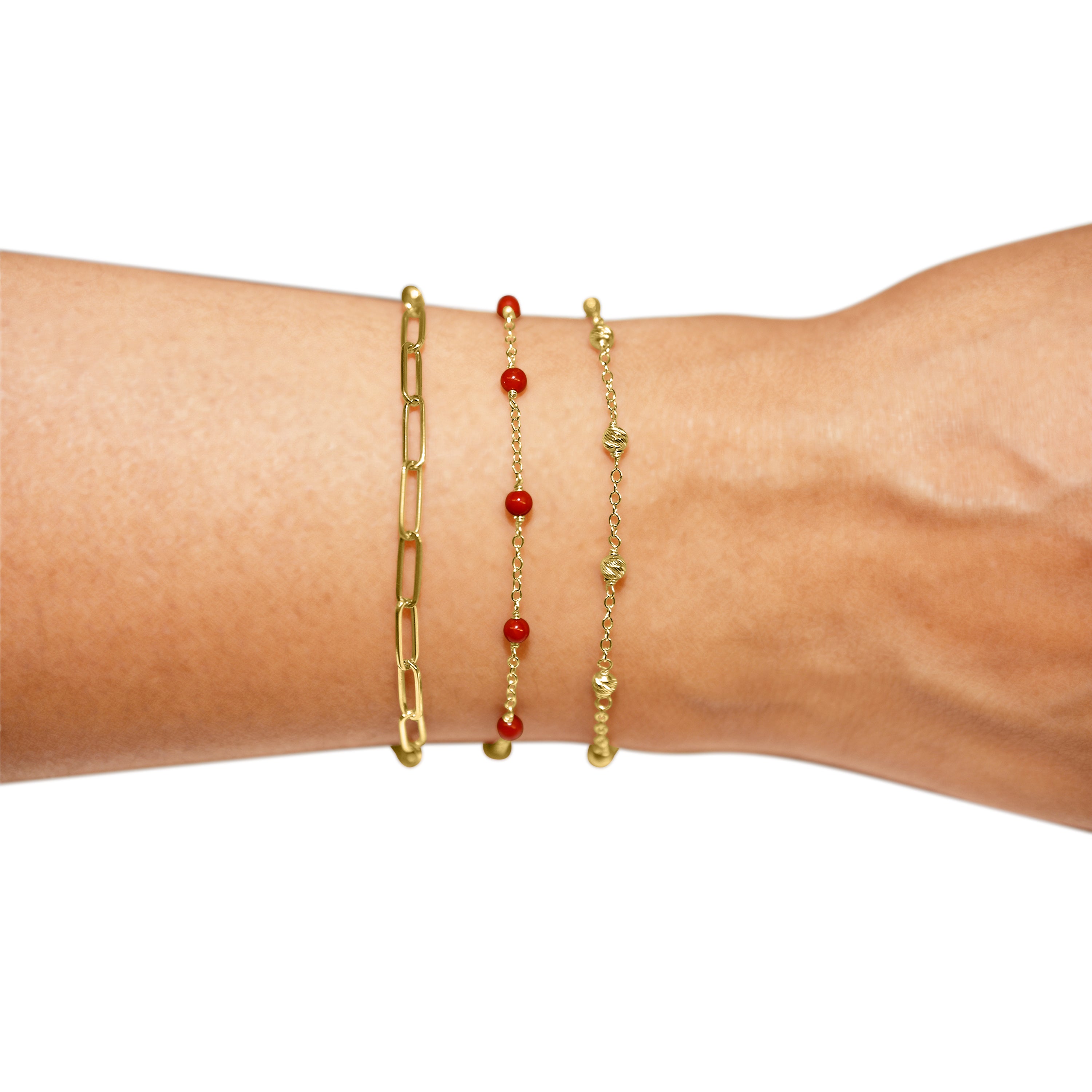 14k Gemstones and Pearl Bracelet
