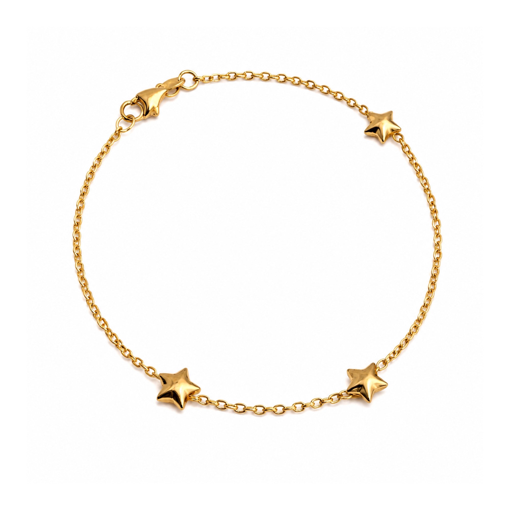 Séchic 14k Gold Star Chain Bracelet