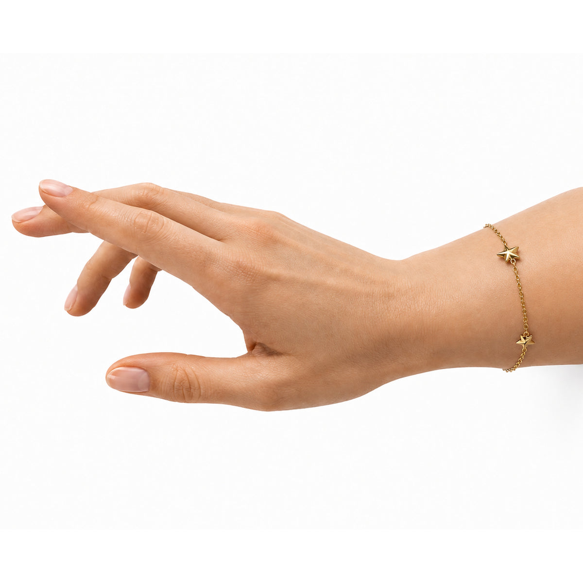 Séchic 14k Gold Star Chain Bracelet