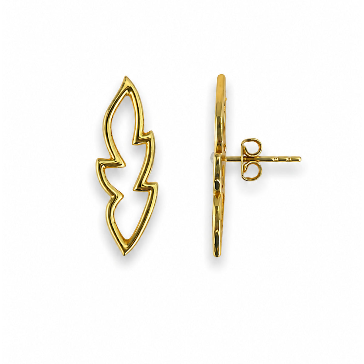 Séchic 14k Abstract Flame Studs