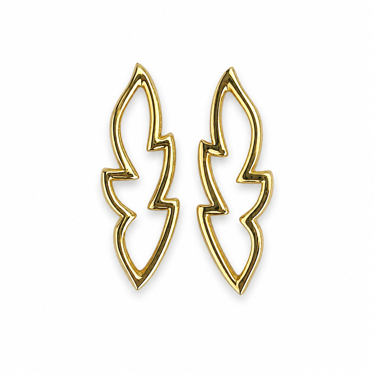 Séchic 14k Abstract Flame Studs