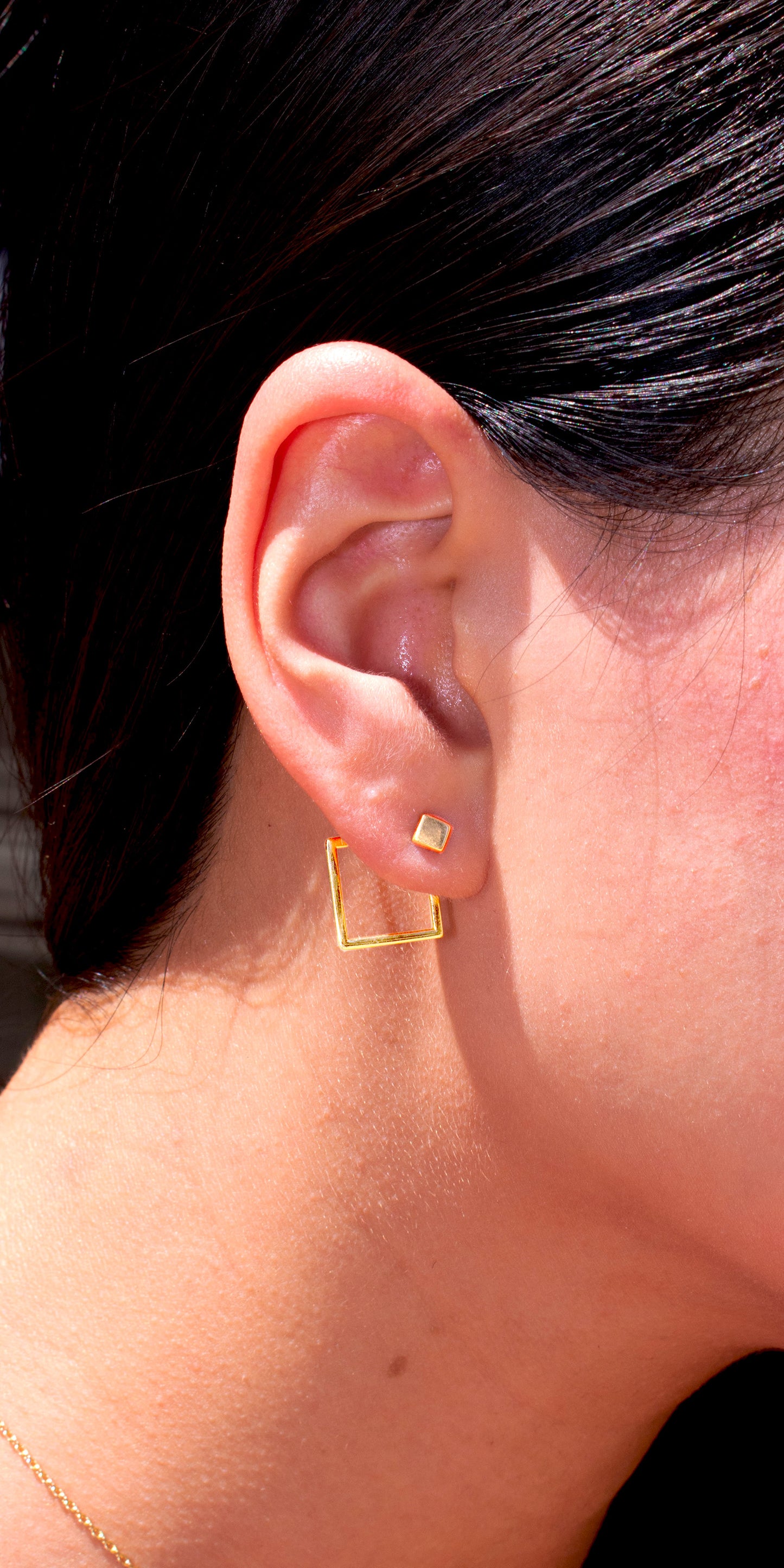 Séchic 14k Diamond Shape Ear Jackets