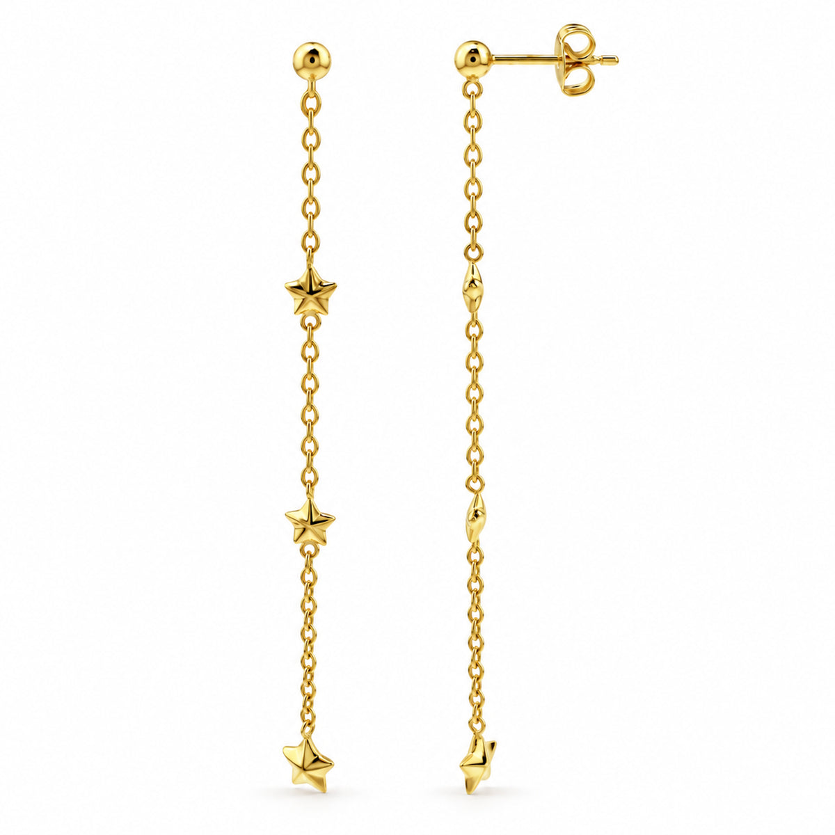 Séchic 14k Stars Linear Earring
