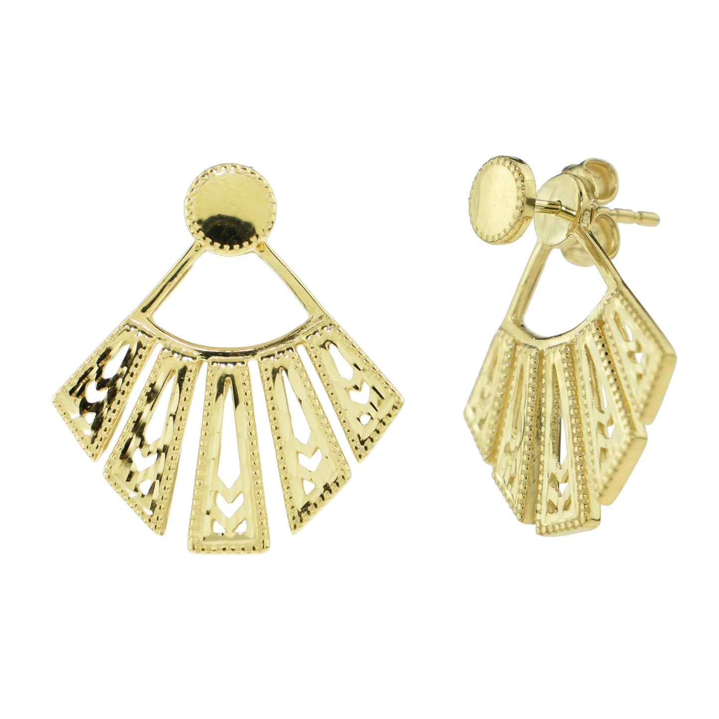 Séchic 14k Fan Motif Ear Jackets