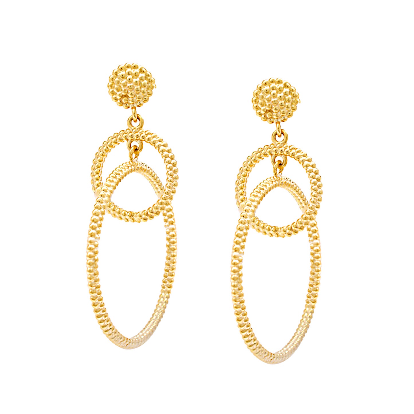 Séchic 14k Inter Locking Circle Post Earring