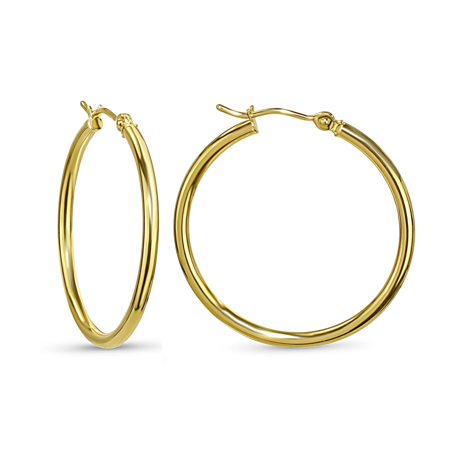 Séchic 14k Gold 2X35MM Hoop Earring