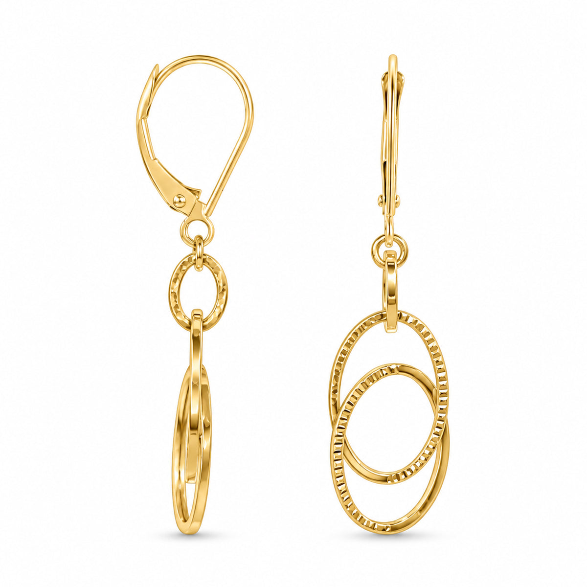 Séchic 14k Interwined Opal Drop Leverback Earring