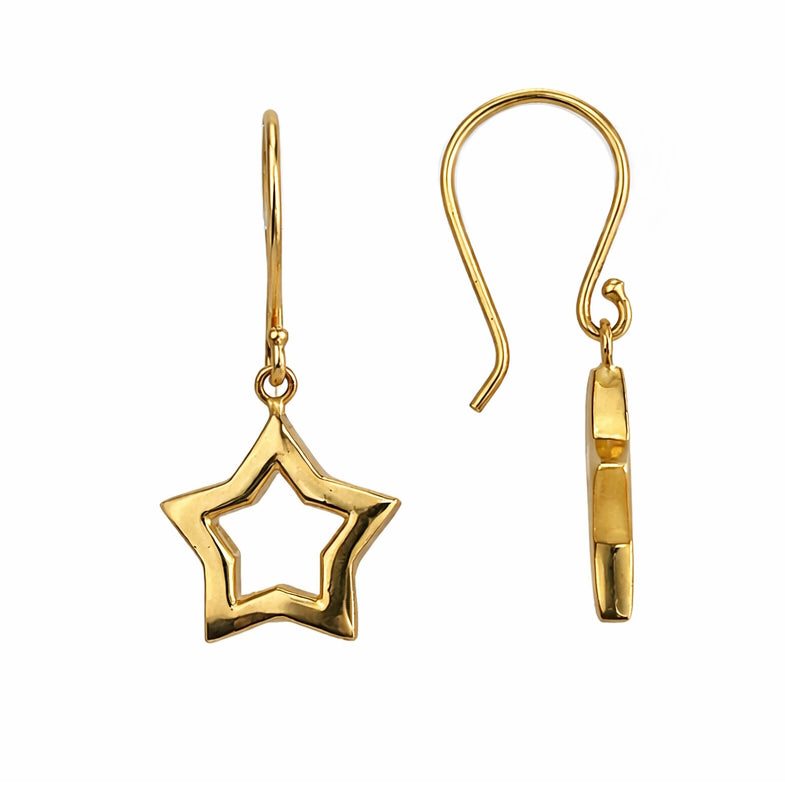 Séchic 14k Open Star Hook Earring