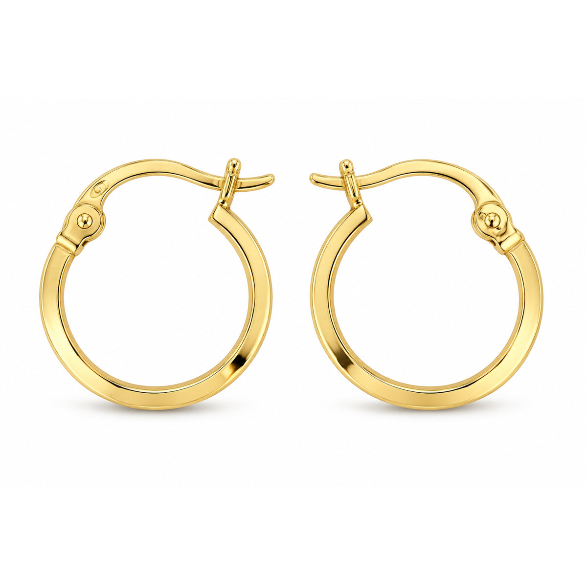 Séchic 14k Square Tube 13MM Hoop Earring