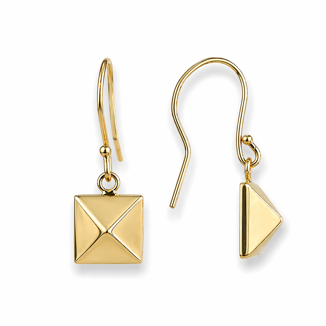 Séchic 14k Pyramid Hook Earring