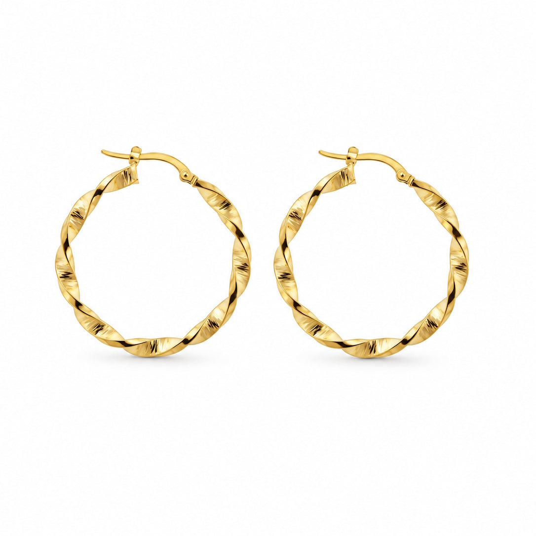 Séchic 14k Twisted Hoop Earring