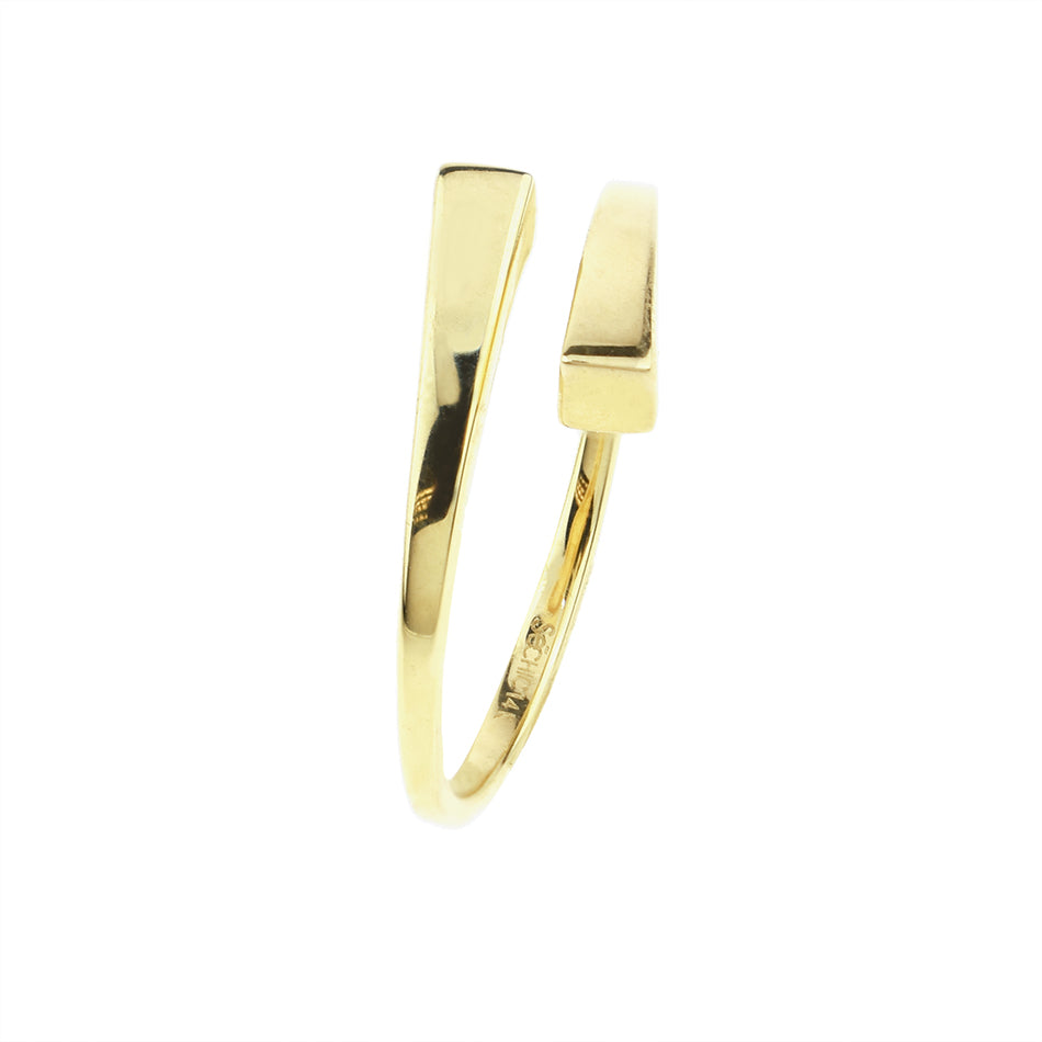 14k Bypass Ring - Size 7