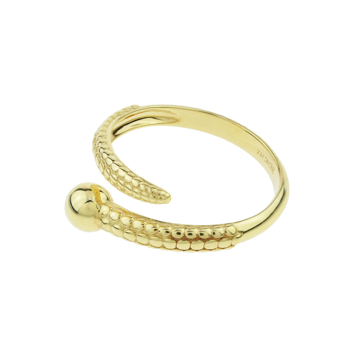 Séchic 14k Globe Spiral Open Ring
