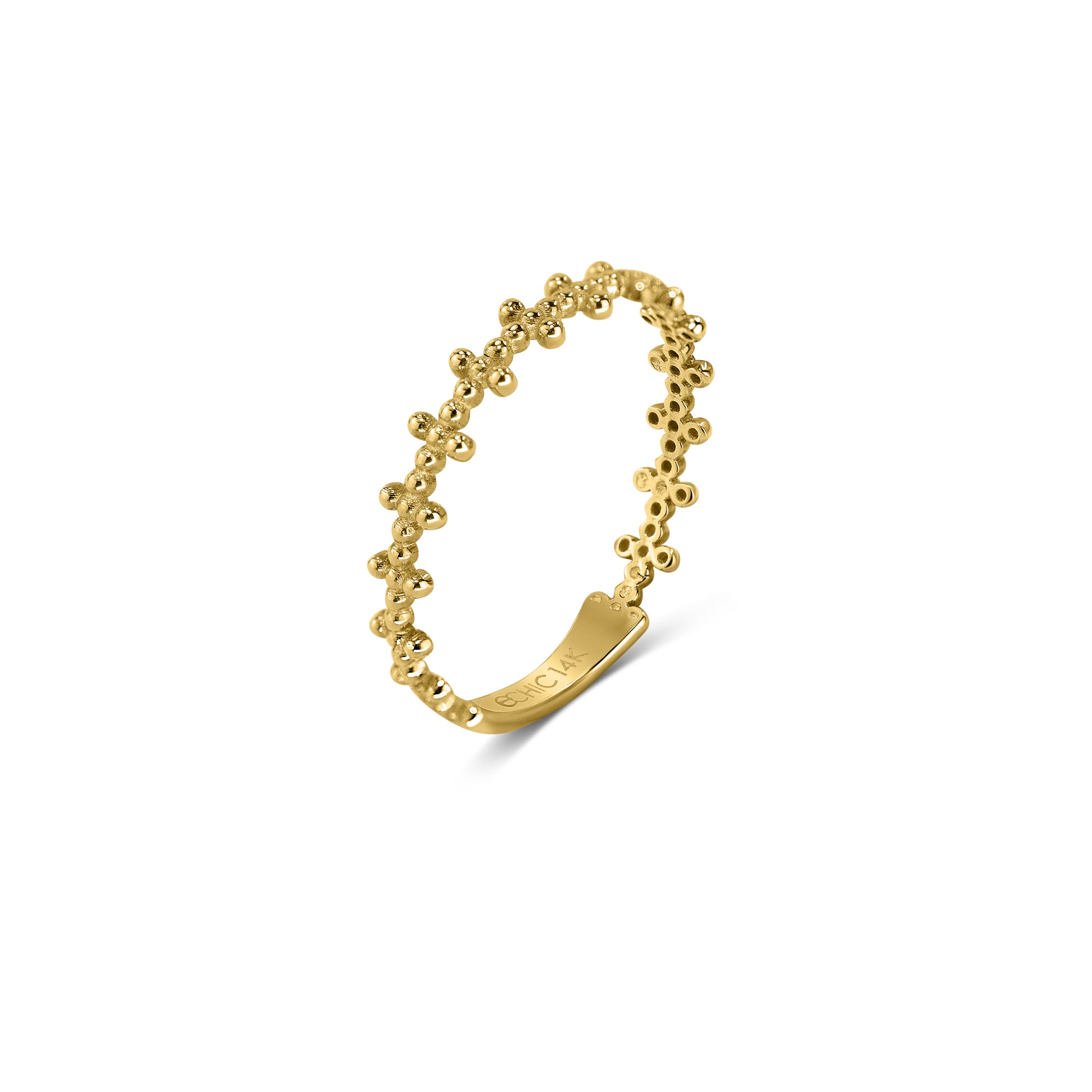 14k Beaded Band Ring