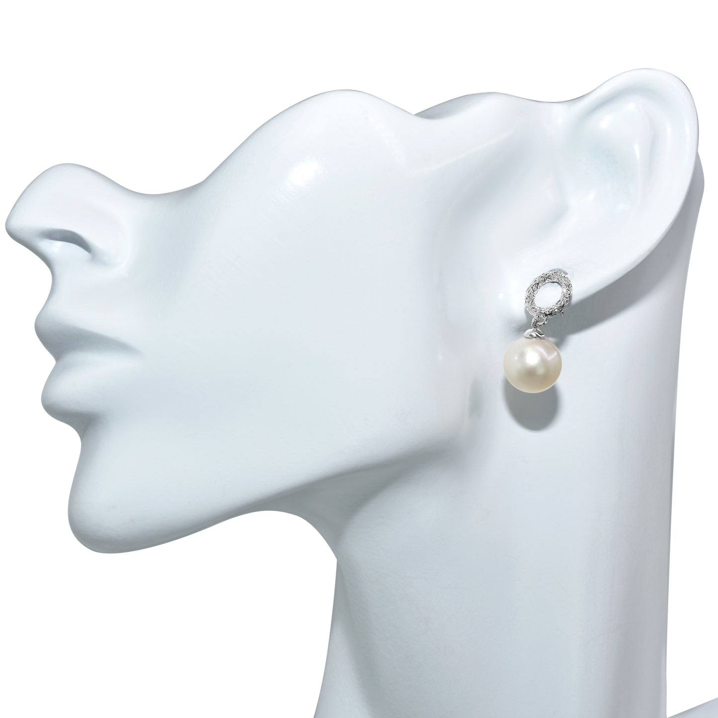 Sterling Silver South Sea Pearl Post Earring