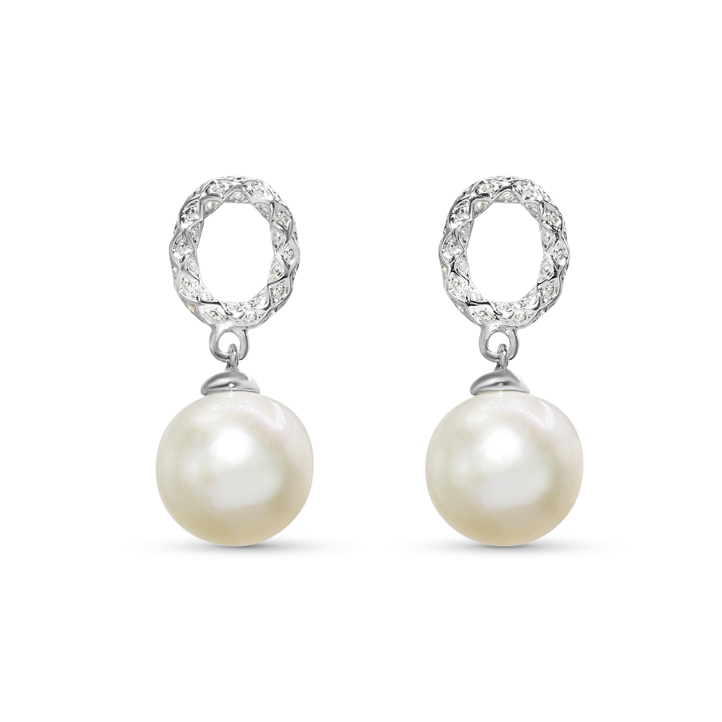 Sterling Silver South Sea Pearl Post Earring