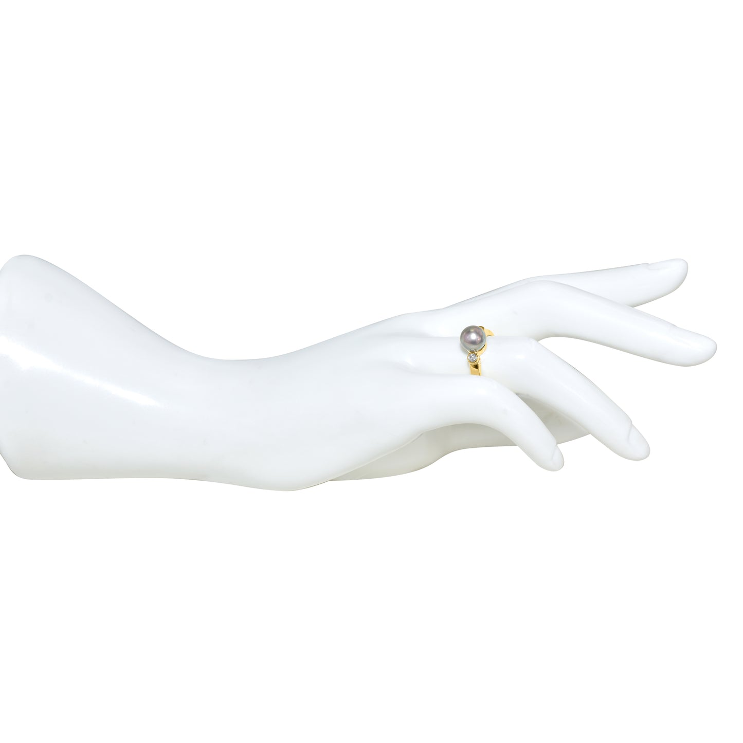 14k Black Cult Pearl Diamond Ring