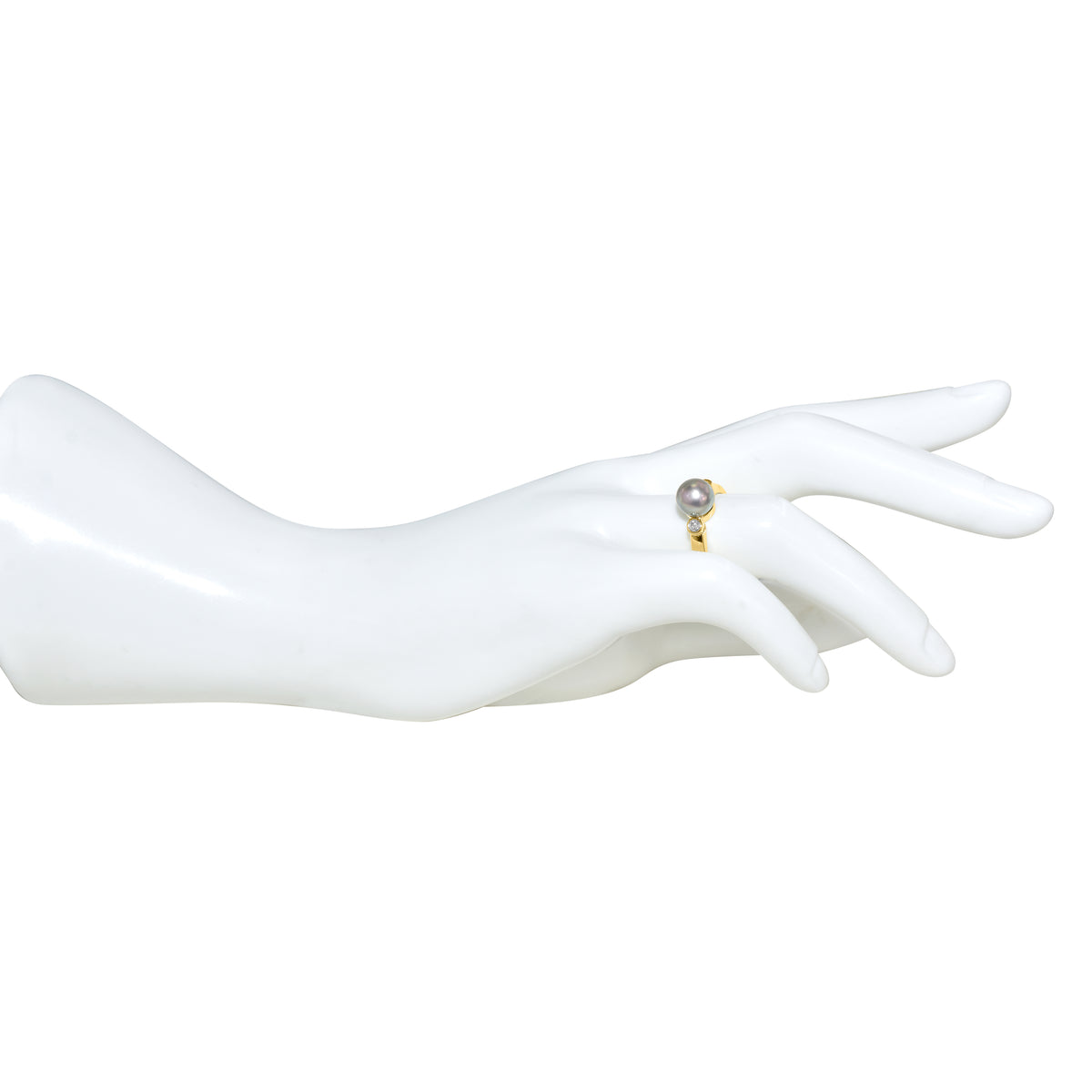 14k Black Cult Pearl Diamond Ring