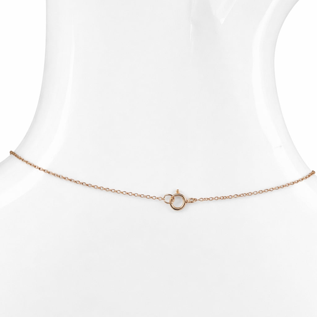 Séchic 14k Rose Gold Butterfly Pendant Diamond Necklace