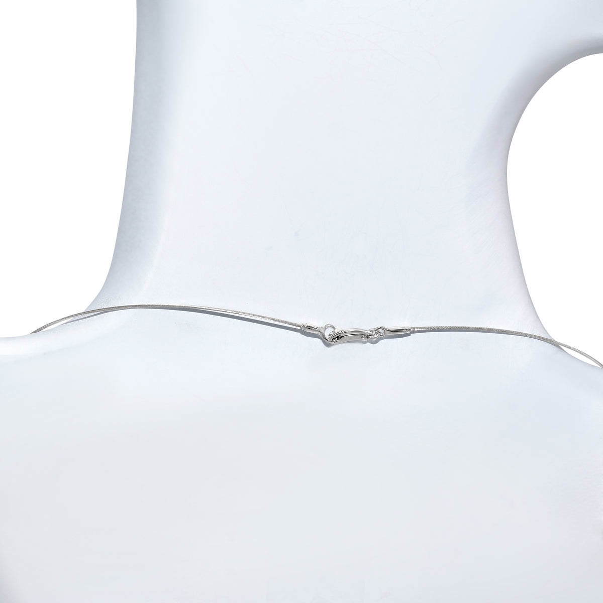 14k White Gold Star Diamond Cable Wire Slider Necklace