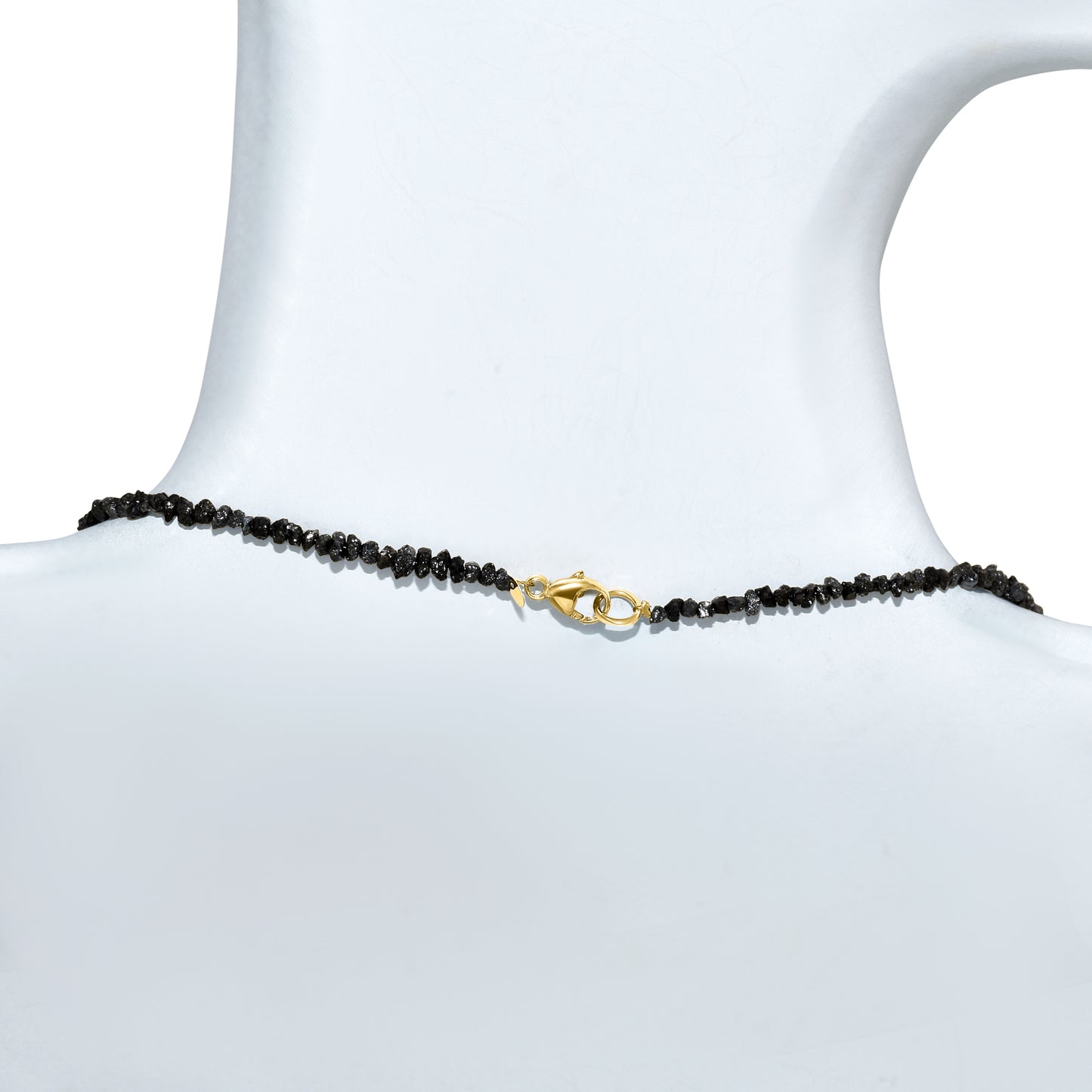 14k Yellow Natural Rough Diamond Necklace for Men or Woman