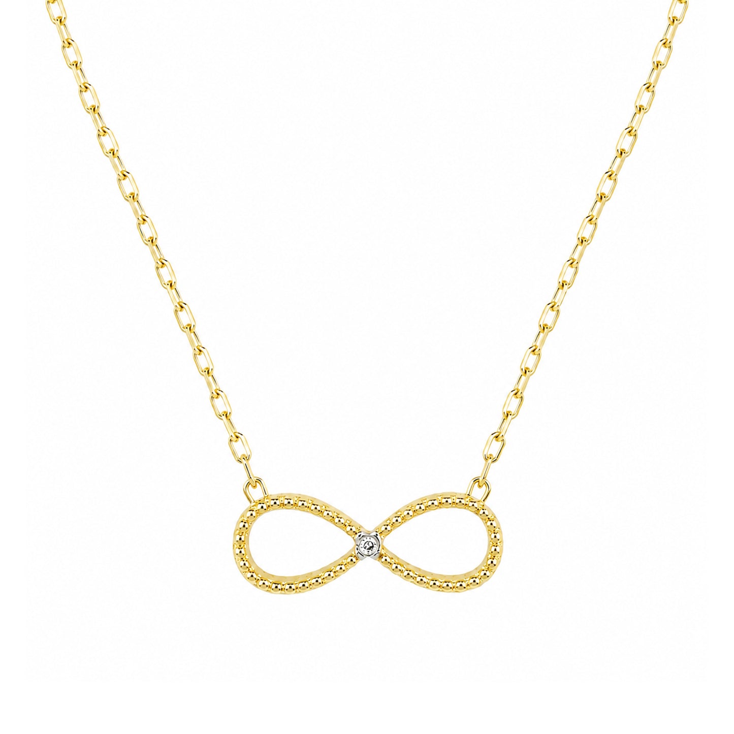14k Infinity Diamond Pendant Necklace