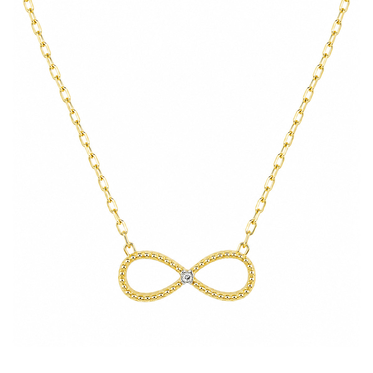 14k Infinity Diamond Pendant Necklace