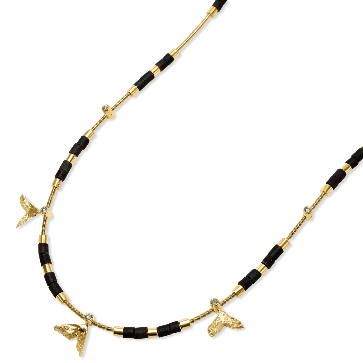 18k Tucum Diamond Cable Necklace