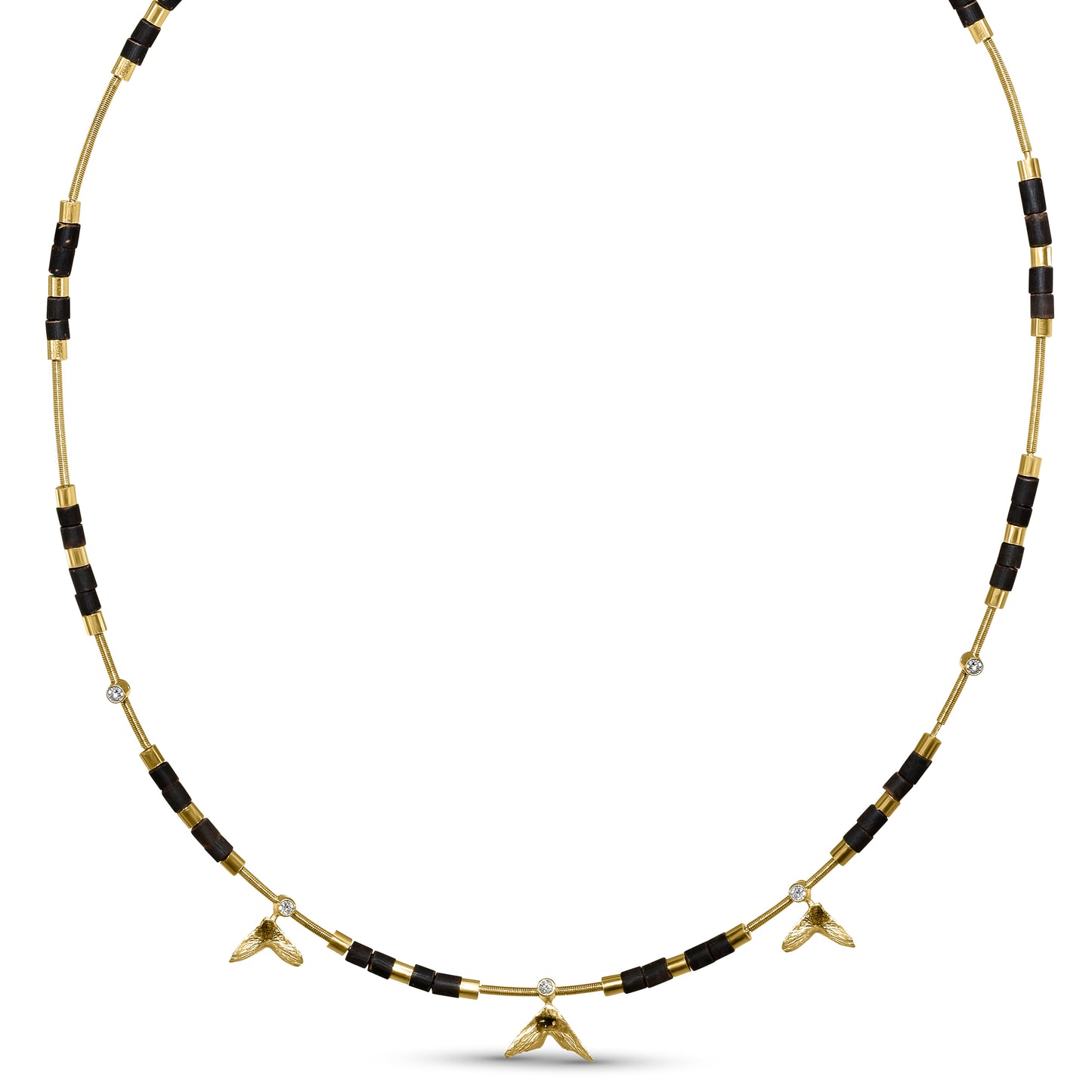 18k Tucum Diamond Cable Necklace