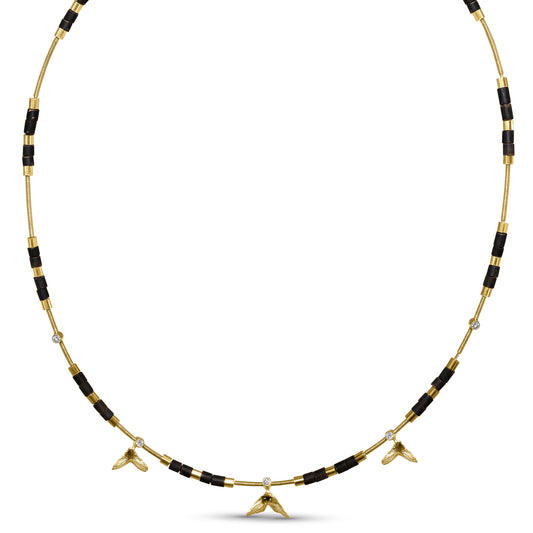 18k Tucum Diamond Cable Necklace