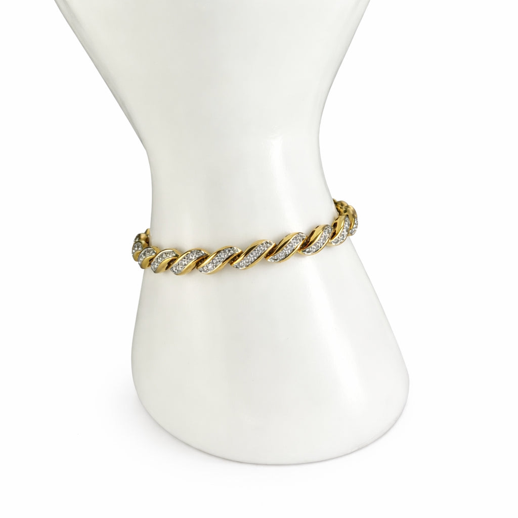 14K Diamond Bracelet 2CTS 7"