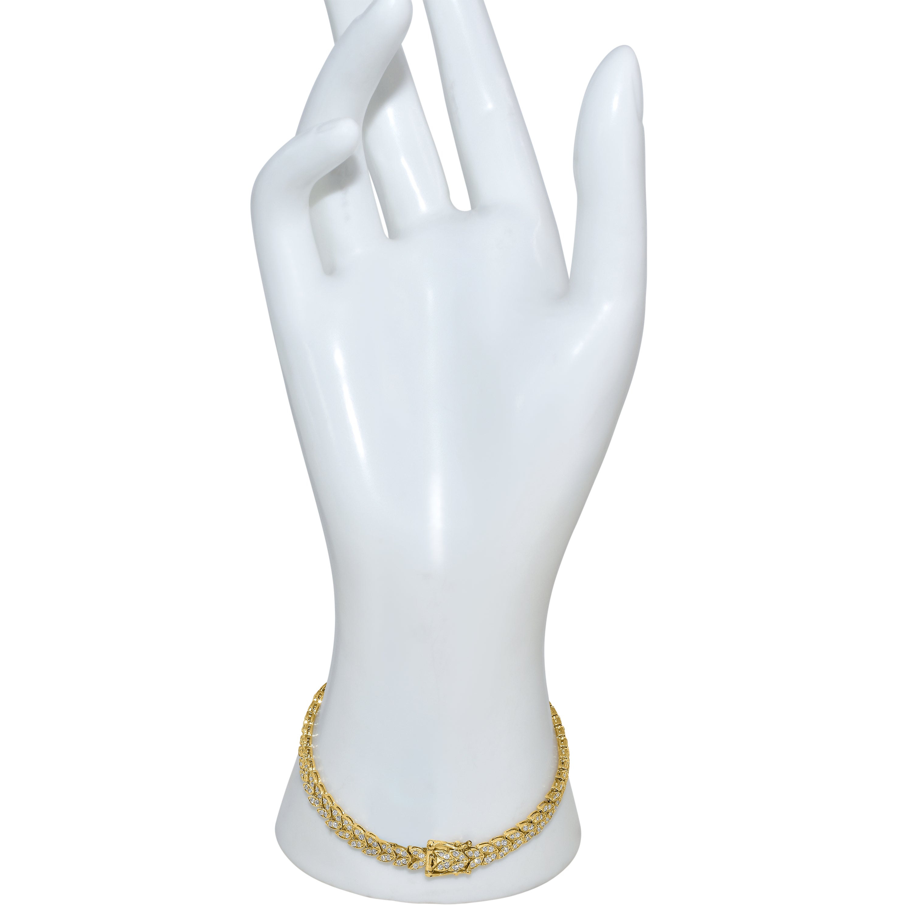 14k Diamond Tennis Deco Bracelet