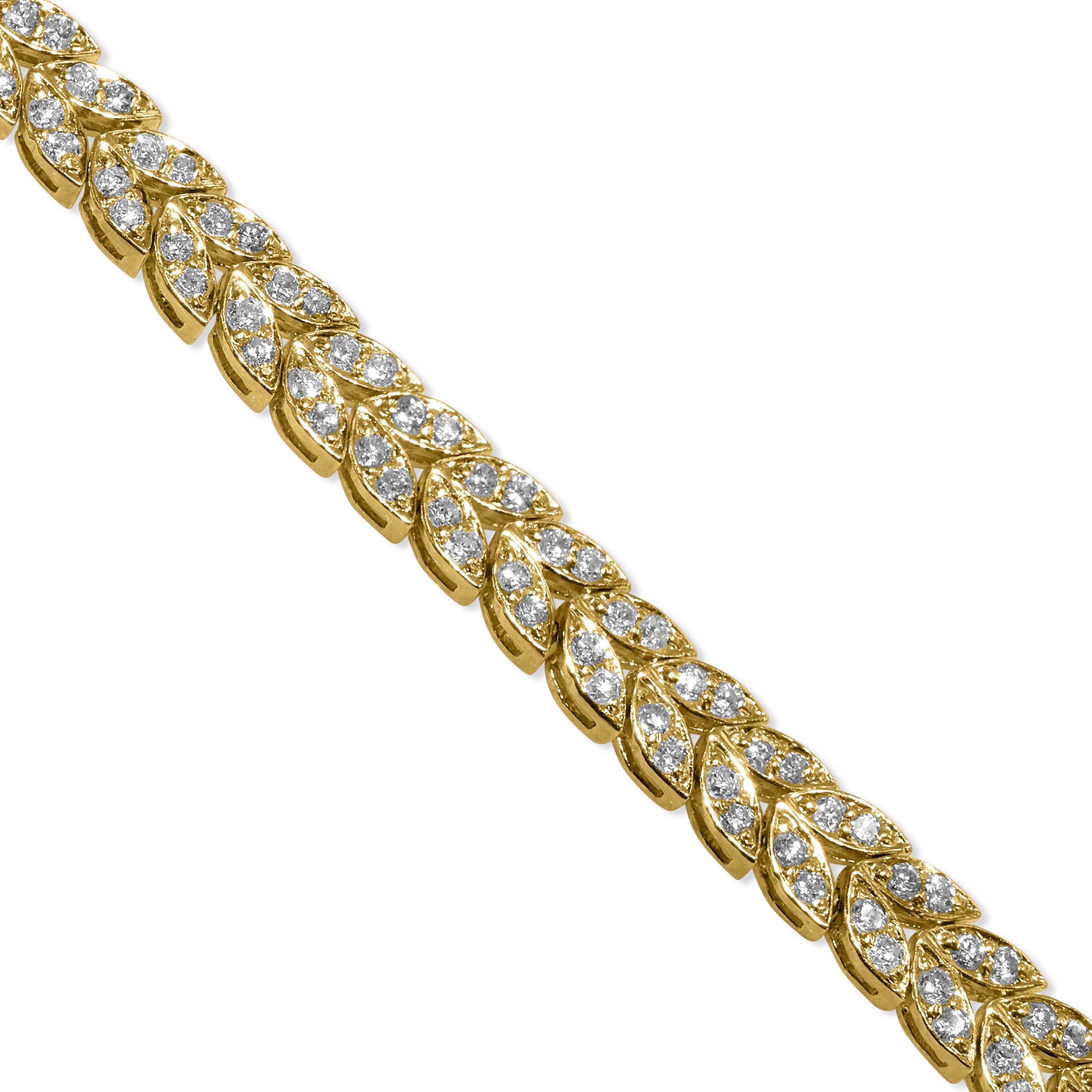 14k Diamond Tennis Deco Bracelet