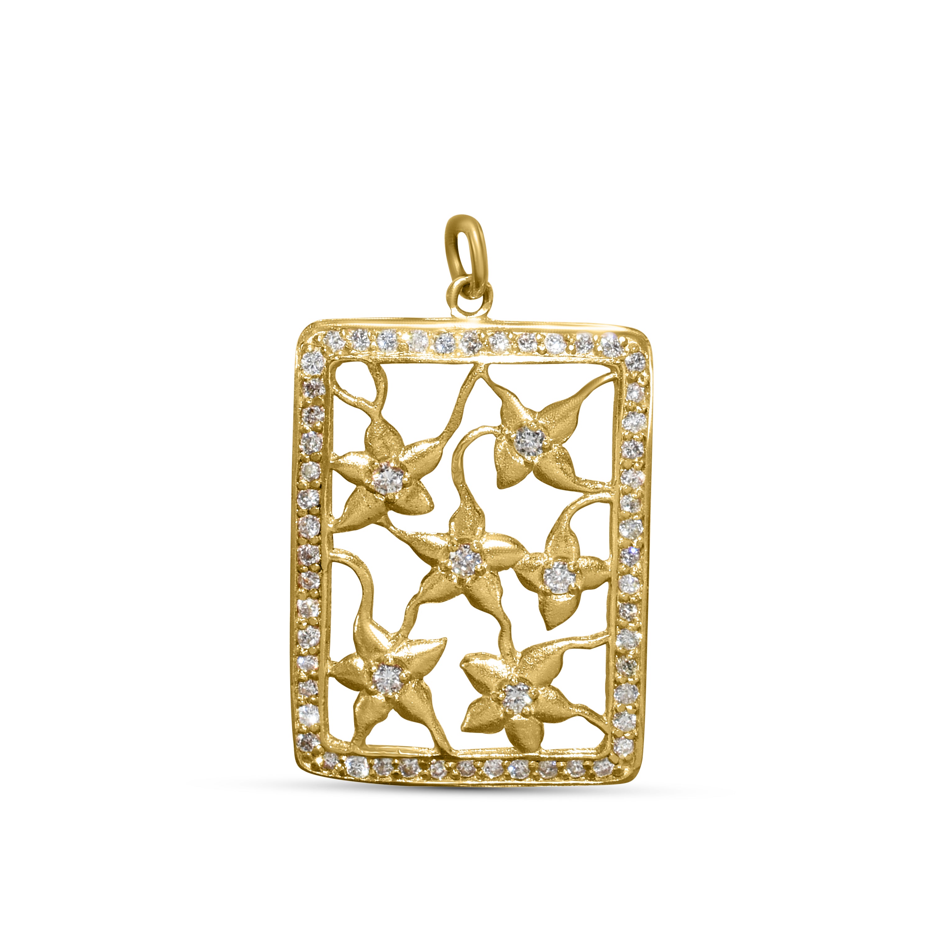 14k Diamond Fiori Pendant
