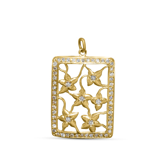 14k Diamond Fiori Pendant