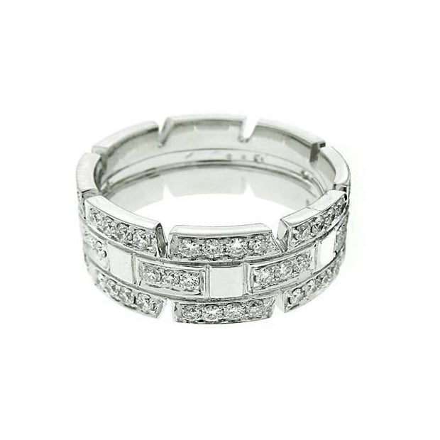 18k White Diamond Ring
